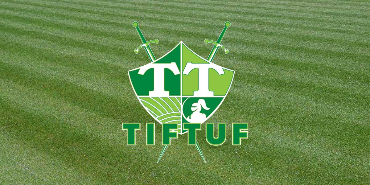 TifTuf Bermuda lawn and logo