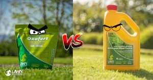 oxafert bag on lawn vs all purpose weed control hose on bottle on lawn